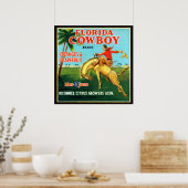 Florida Cowboy-Sinaasappels en grapefruits Poster (Keuken)