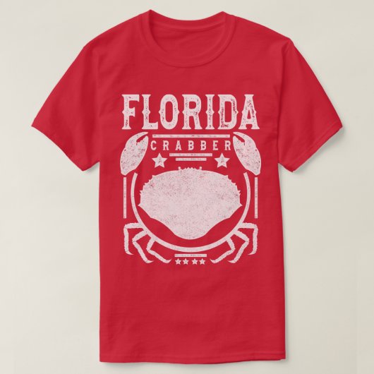 Florida Crabber Floridian Crabbing Stone Crab Fish T-shirt (Design voorkant)