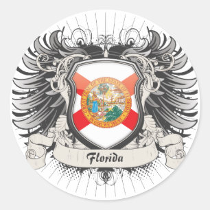 Florida Crest Ronde Sticker