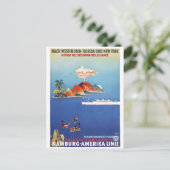 Florida Cruises Rested German Vintage Poster Briefkaart (Staand voorkant)