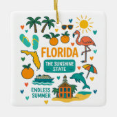 Florida Custom USA Familiereis Keepsake Kerstmis Keramisch Ornament (Voorkant)