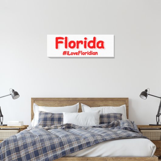 "Florida" Cute Design. Bestel nu Canvas Afdruk (Insitu (Slaapkamer))