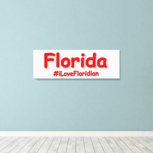 "Florida" Cute Design. Bestel nu Canvas Afdruk (Insitu (Houten vloer))