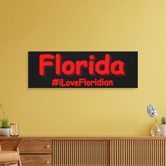 "Florida" Cute Design. Bestel nu Canvas Afdruk (Insitu (Woonkamer))
