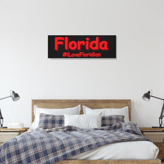 "Florida" Cute Design. Bestel nu Canvas Afdruk (Insitu (Slaapkamer))