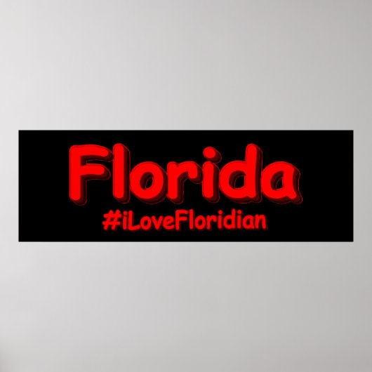 "Florida" Cute Design. Bestel nu Poster (Voorkant)
