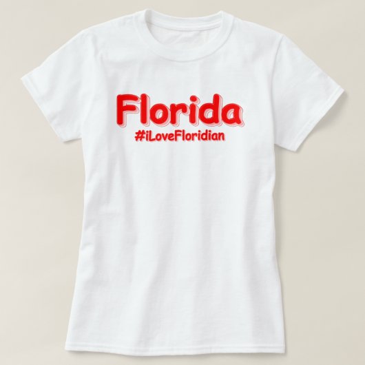 "Florida" Cute Design. Bestel nu T-shirt (Design voorkant)