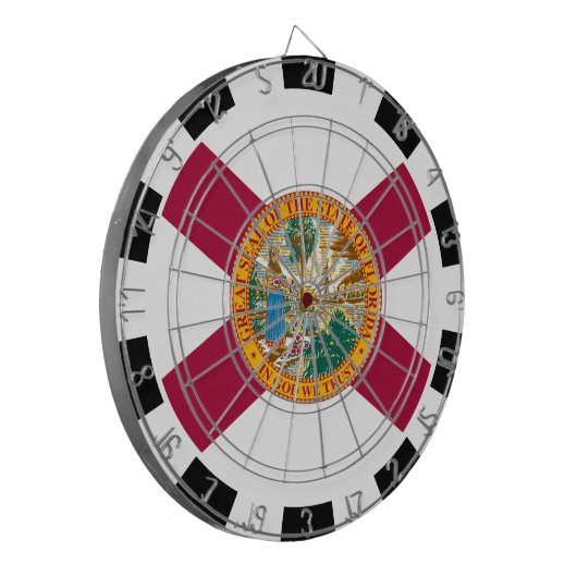 Florida Dartboard USA & Florida Flag/game board Dartbord (Voorkant Links)