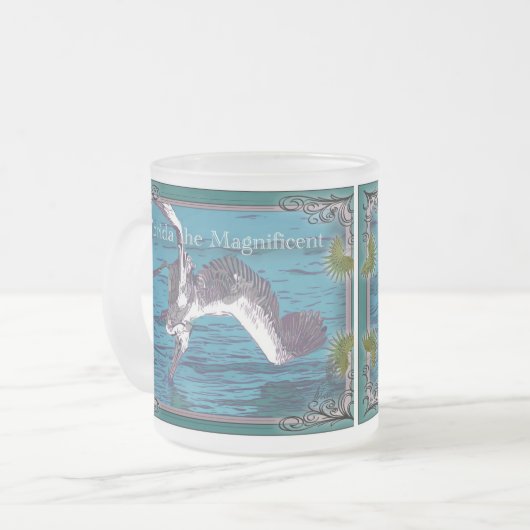 Florida de Magnificent Pelican Matglas Koffiemok (Voorkant links)