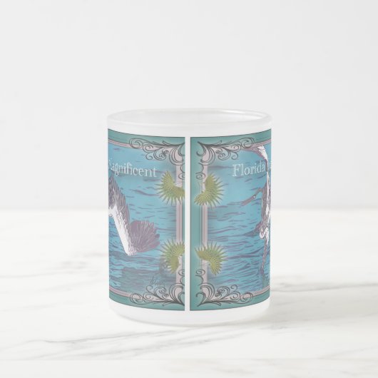 Florida de Magnificent Pelican Matglas Koffiemok (Center)