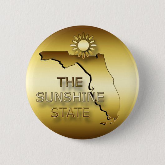 FLORIDA DE SUNSHINE STAAT RONDE BUTTON 5,7 CM (Voorkant)