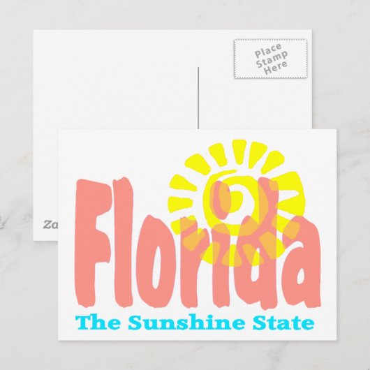 Florida De Sunshine State Briefkaart (Voorkant / Achterkant)