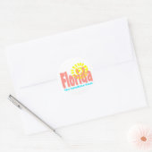 Florida De Sunshine State Ronde Sticker (Envelop)