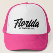 Florida de sunshine state script typografie trucker pet (Voorkant)