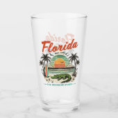 Florida, de Sunshine State - Sunset Beach Scene Glas (Voorkant)