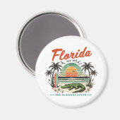 Florida, de Sunshine State - Sunset Beach Scene Magneet (Voorkant / Achterkant)