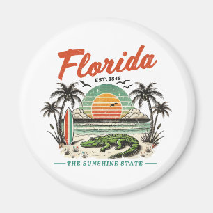 Florida, de Sunshine State - Sunset Beach Scene Magneet