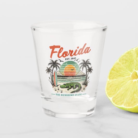 Florida, de Sunshine State - Sunset Beach Scene Shot Glas (Voorkant)