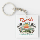 Florida, de Sunshine State - Sunset Beach Scene Sleutelhanger (Voorkant)
