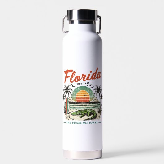 Florida, de Sunshine State - Sunset Beach Scene Waterfles (Voorkant)