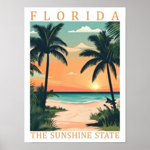 Florida de Sunshine State Verenigde Staten Travel Poster