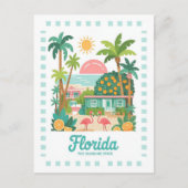 Florida de Sunshine State Verenigde Staten Zomer R Briefkaart (Voorkant)