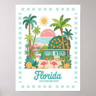 Florida de Sunshine State Verenigde Staten Zomer R Poster
