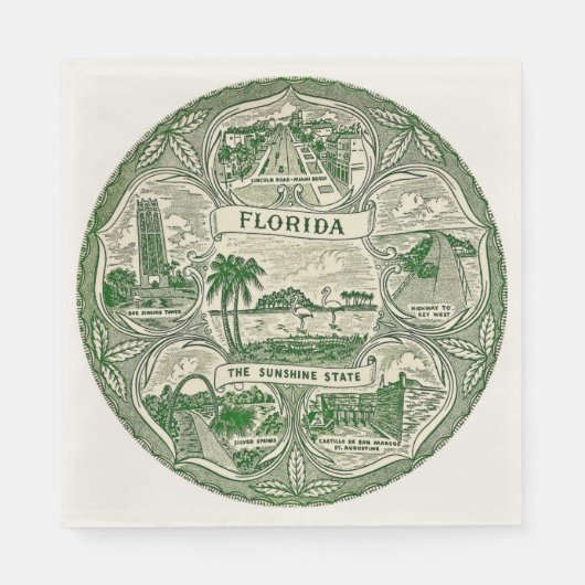 Florida de Zonneschijn Staat Servet (Voorkant)