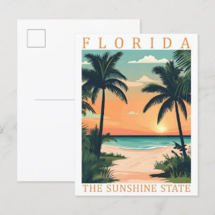 Florida de Zonneschijn Staat USA Reisbestemming Briefkaart