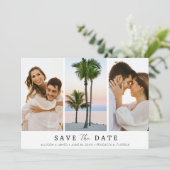 Florida Destination Beach Wedding Photo Save The Date (Staand voorkant)