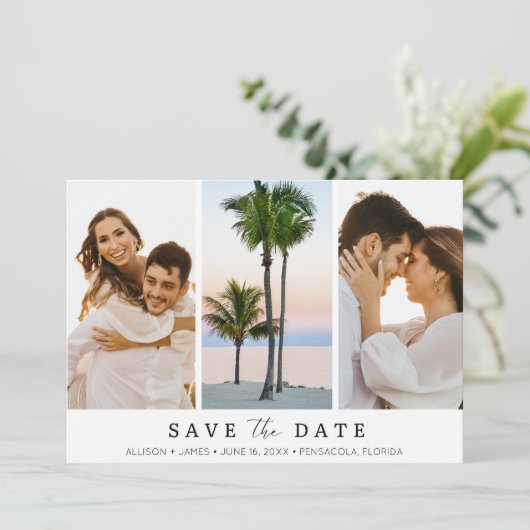 Florida Destination Beach Wedding Photo Save The Date (Staand voorkant)