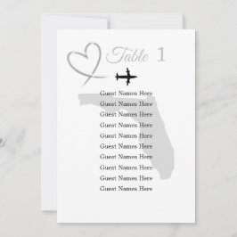 Florida Destination Trouwtafel Plan Kaart