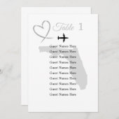 Florida Destination Trouwtafel Plan Kaart (Voorkant / Achterkant)