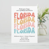 Florida Destination Wedding Photo Save the Date (Staand voorkant)