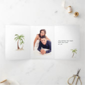 Florida Destination Wedding Photo Tri-Fold Car Drieluik Kaart (Binnen)