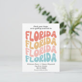 Florida Destination Wedding Save the Date Aankondiging (Staand voorkant)