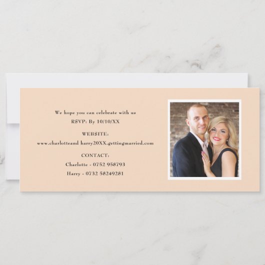 Florida Destination Wedding Ticket Boarding Pass Kaart (Achterkant)