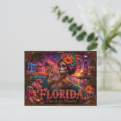 Florida Día de los Muertos Retro Briefkaart (Staand voorkant)