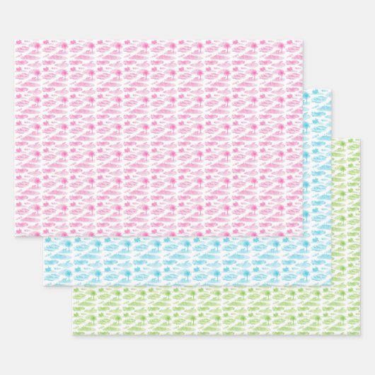 Florida Dier toile papier  Inpakpapier Vel (Set)