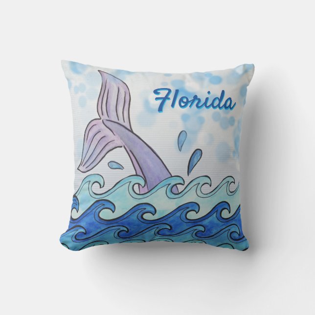 Florida Dolphin Tail Buitenkussen (Voorkant)