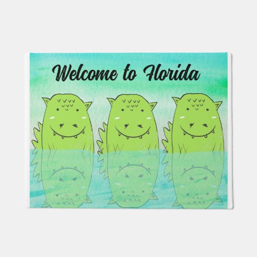 Florida Doormat met Alligators Deurmat (Voorkant)