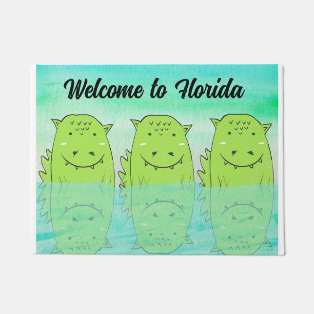 Florida Doormat met Alligators Deurmat (Voorkant)