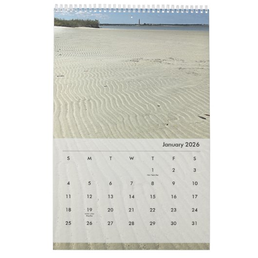 Florida East Coast Beaches Backwater Natuur Kalender (Jan 2026)