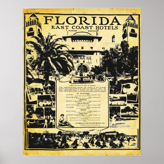 Florida East Coast Hotels Print (Voorkant)