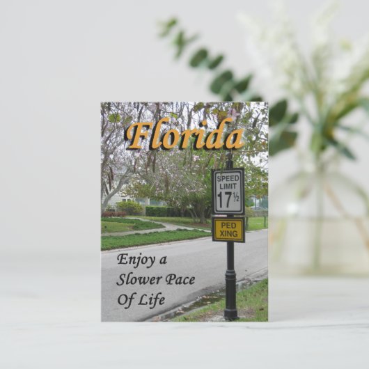 Florida: Een langzamer Briefkaart (Staand voorkant)