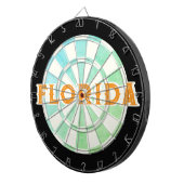 FLORIDA Elegant Ombre Dartbord met Oranje tekst (Voorkant Rechts)