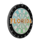 FLORIDA Elegant Ombre Dartbord met Oranje tekst (Voorkant Links)