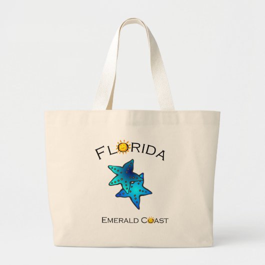 Florida Emerald Coast Bag Grote Tote Bag (Voorkant)