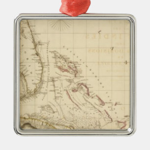 Florida en West Indies Metalen Ornament