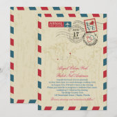 Florida & Engeland  luchtpost bruiloft Kaart (Voorkant / Achterkant)